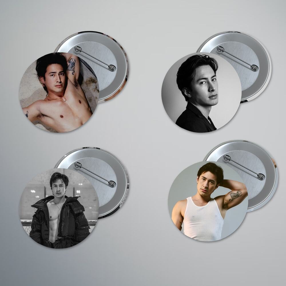 Hudson Williams 1.5 inch Pinback Button 4 Pack Actor Pins Heated Rivalry
